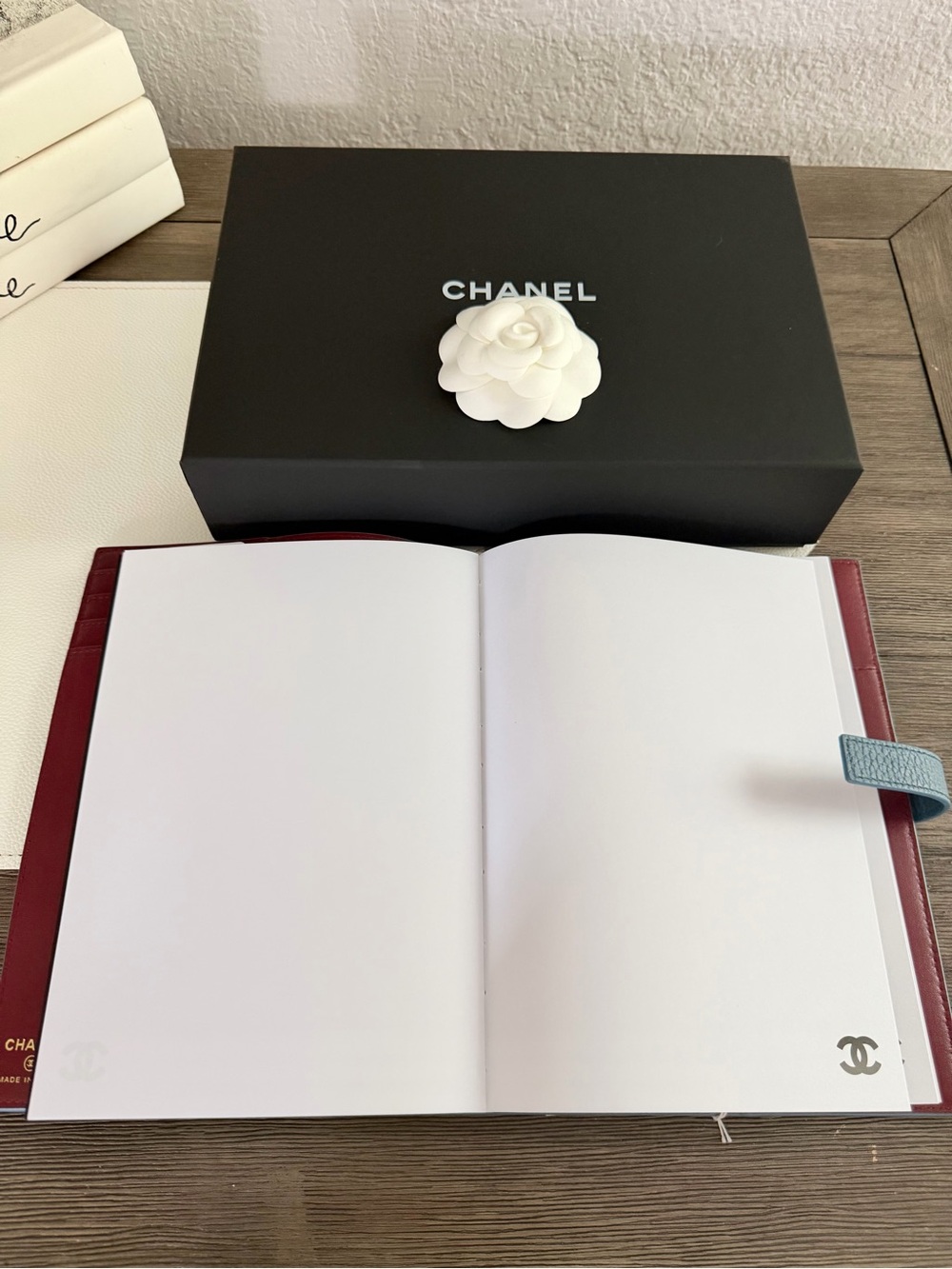 CHANEL Light Blue Quilted Leather Agenda Cover with Gold CC Clasp,notebook - Picture 2 of 7